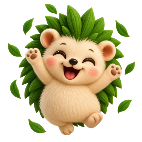 The Hoglt hedgehog cheering