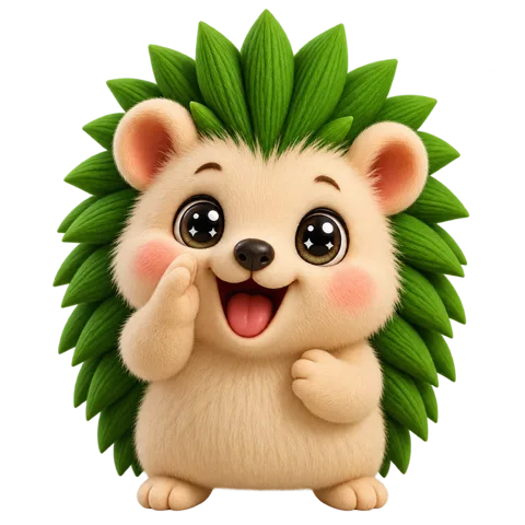 The Hoglt hedgehog pointing the way
