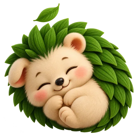 The Hoglt hedgehog asleep