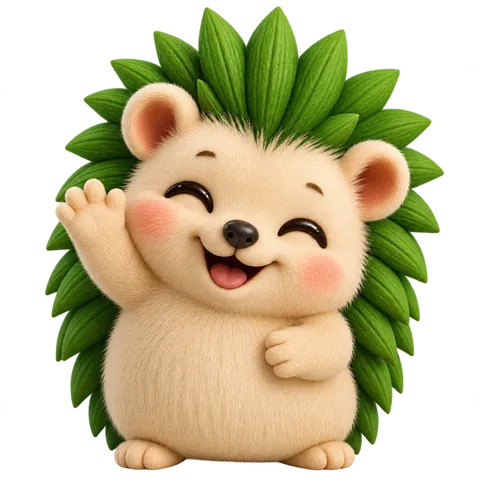 The Hoglt hedgehog waving